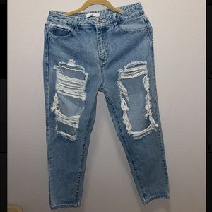 Adika Light Washed Ripped Jeans